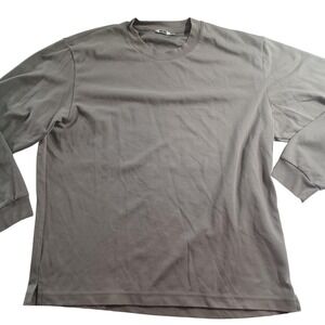 Uniqlo U Shirt Unisex XL Green Relaxed Fit Cotton Jersey Crewneck Short Sleeve